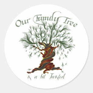 Sticker Rond arbre généalogique un peu tordu
