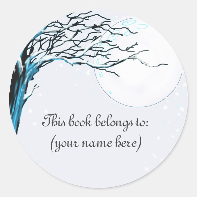 Sticker Rond Arbre, hiver (Devant)