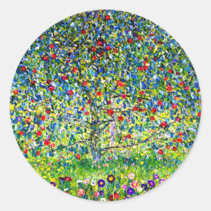 Sticker Rond Arbre pomme Gustav Klimt