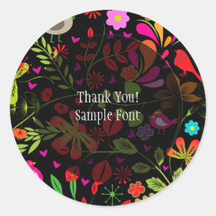 Sticker Rond Arbre rétro PixDezine/do-it-yourself couleur arriè