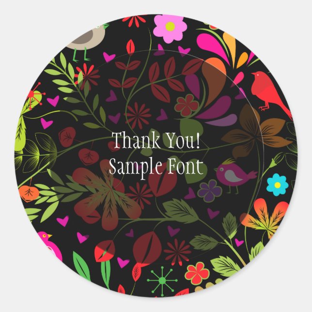 Sticker Rond Arbre rétro PixDezine/do-it-yourself couleur arriè (Devant)