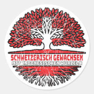 Sticker Rond Arbre suisse indonésien