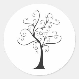 Sticker Rond Arbre tourbillonnant