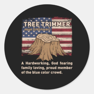 Sticker Rond Arbre Trimmer Définition Arbre Climber Arboriste