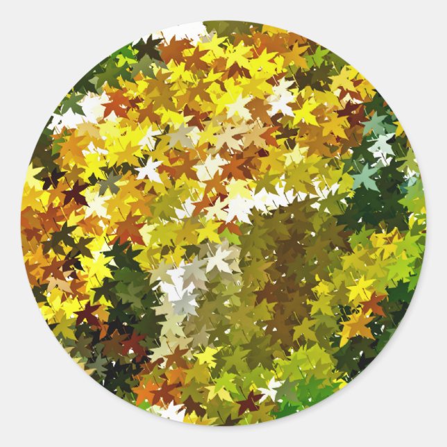 STICKER ROND ARBRES D'AUTOMNE (Devant)