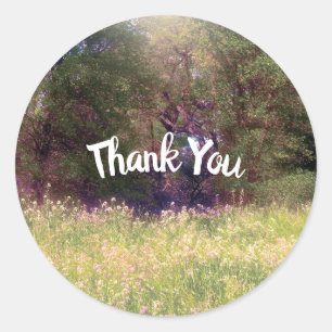 Sticker Rond Arbres de Mariage de la Forêt Enchantée Florale de