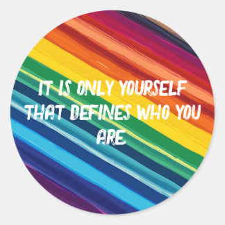Sticker Rond Arc-en-ciel