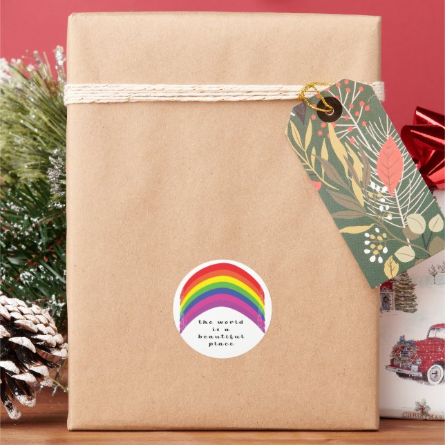 Sticker Rond Arc-en-ciel (vacances)