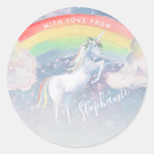 Sticker Rond Arc-en-ciel