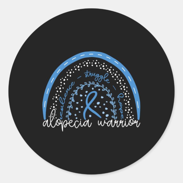 Sticker Rond Arc-en-ciel Alopecia (Devant)