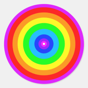 Sticker Rond Arc en ciel Conception-40686