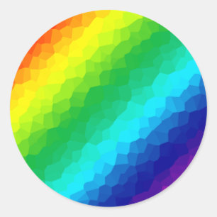 Sticker Rond Arc-en-ciel cristal