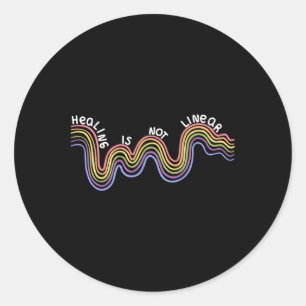 Sticker Rond Arc-en-ciel de sensibilisation à la santé mentale 