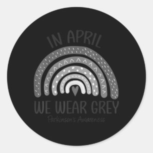 Sticker Rond Arc-en-ciel en avril, nous portons G Mois de la se