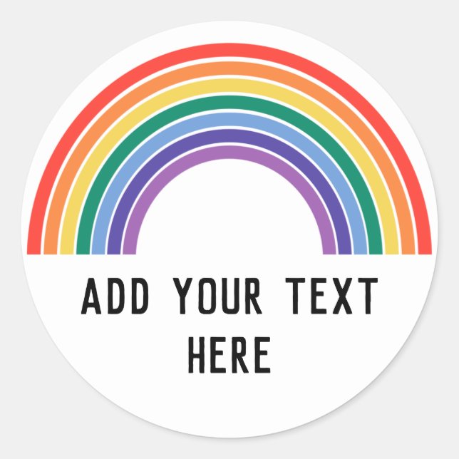 Sticker Rond Arc-en-ciel LGBT Pride (Devant)
