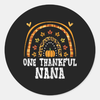 Sticker Rond Arc-en-ciel Merci Nana Thanksgiving Famille Mim