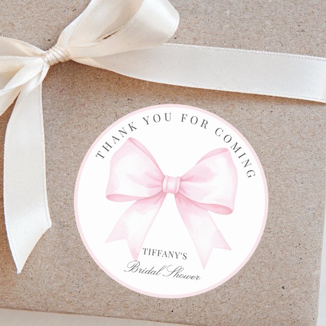 Sticker Rond Arc en ciel rose Mariage Remerciement pour votre v (Créateur téléchargé)