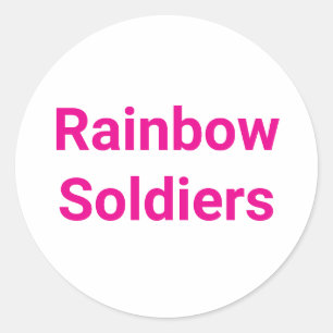 Sticker Rond Arc-en-ciel soldats Hankamer Artjunkhaus amour dou