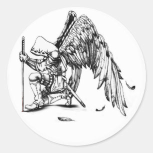 Sticker Rond ArchAngel guerrier