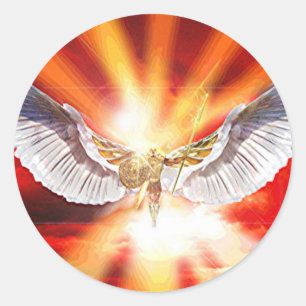 Sticker Rond Archangel Michael