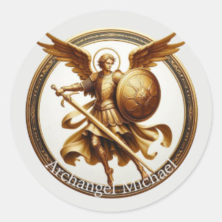 Sticker Rond Archangel Michael