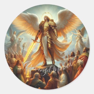 Sticker Rond Archangel Michael
