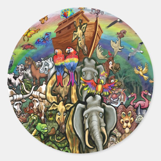 Sticker Rond Arche de Noé (Devant)