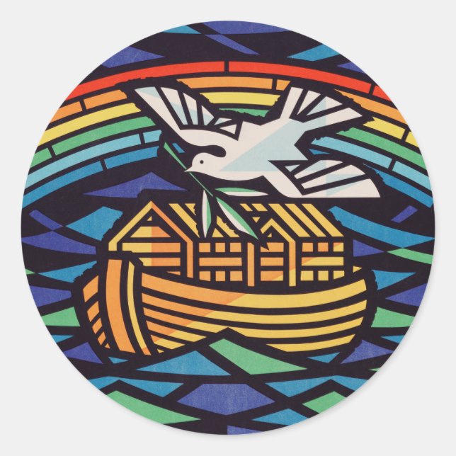 Sticker Rond Arche de Noé avec l'Esprit Saint (Devant)