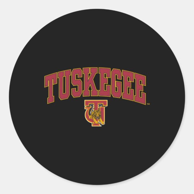 Sticker Rond Arche de Tuskegee Golden Tigers (Devant)