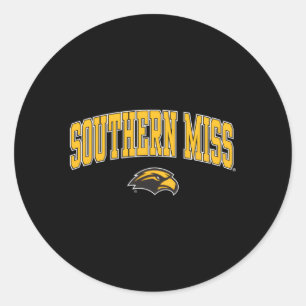 Sticker Rond Arche des aigles dorés du sud du Mississippi sur l