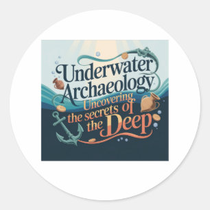 Sticker Rond Archéologie sous-marine
