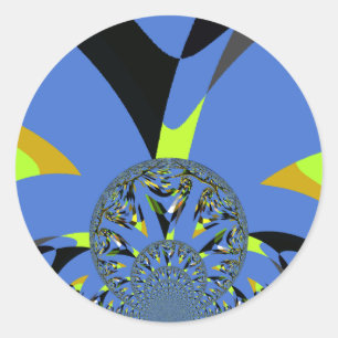 Sticker Rond Arches cool avec sphères fractales Art Design