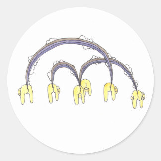 Sticker Rond Arcs-en-ciel