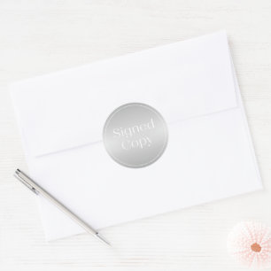 Sticker Rond ARGENT   Copie Signée simple Comique de roman
