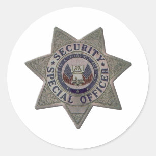 Sticker Rond Argent spécial de dirigeant de sécurité