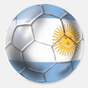 Sticker Rond Argentine Chemises à balles de football