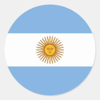 Sticker Rond Argentine Drapeau - Bandera Argentine