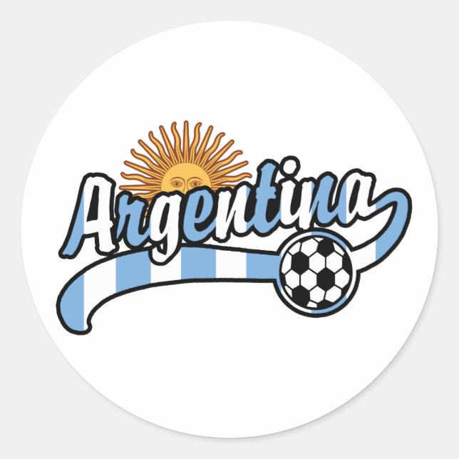 Sticker Rond Argentine Soccer (Devant)