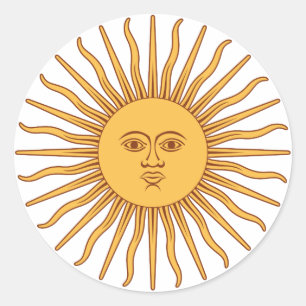 Sticker Rond Argentine Sol de Mayo
