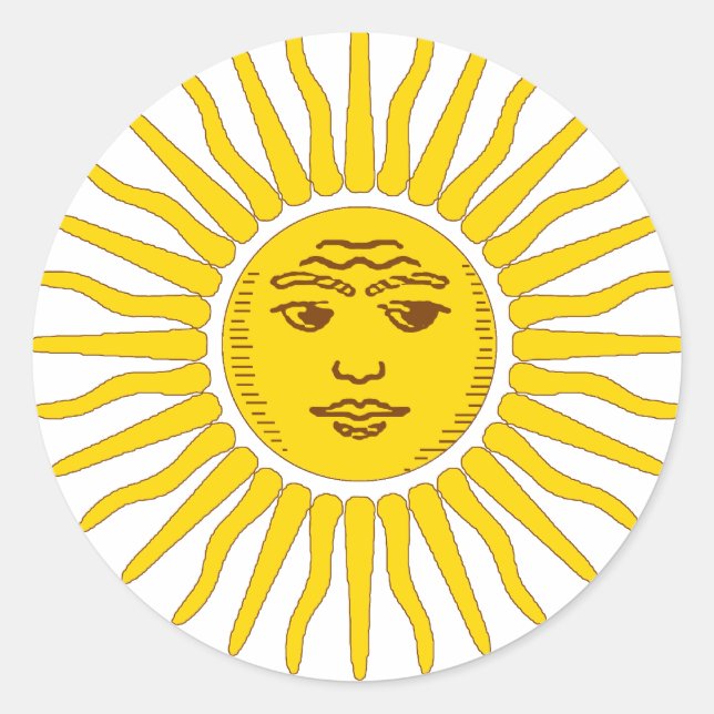 Sticker Rond Argentine Sun (Devant)