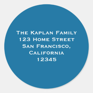 Sticker Rond Ari Yonatan 1,5" Retour Adresse Enveloppe Sceau