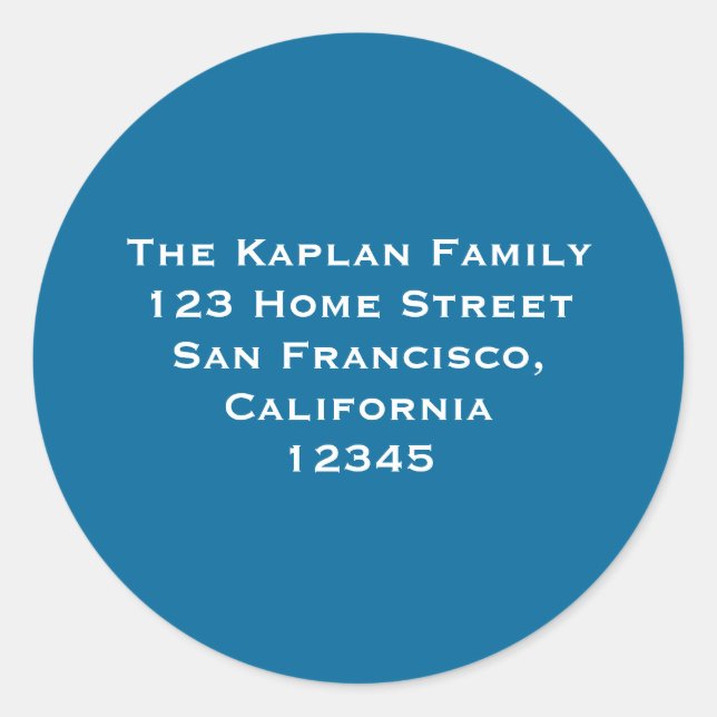 Sticker Rond Ari Yonatan 1,5" Retour Adresse Enveloppe Sceau (Devant)