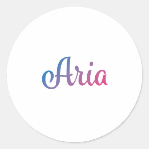 Sticker Rond Aria Stylish Cursive