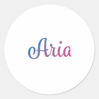 Sticker Rond Aria Stylish Cursive