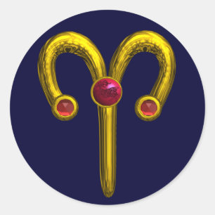 STICKER ROND ARIE JEWEL D'ANNIVERSAIRE ZODIAC