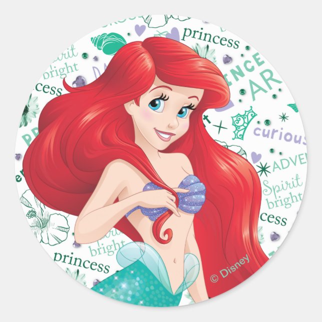 Sticker Rond Ariel aventurier (Devant)