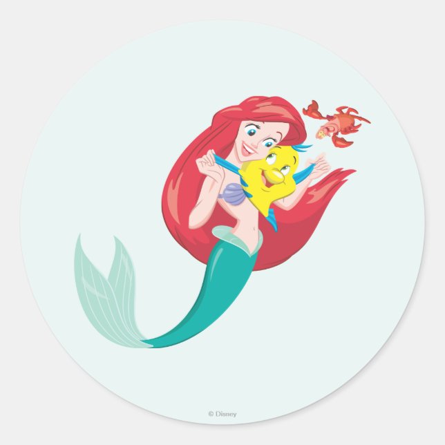 Sticker Rond Ariel et amis (Devant)
