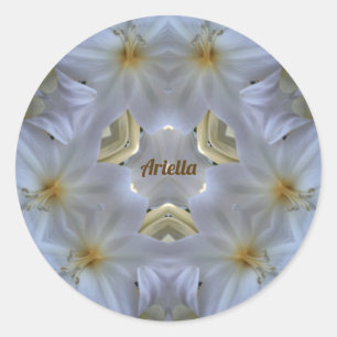 STICKER ROND ARIELLA ~ RELIGIEUX BLANC DE L'EST ~