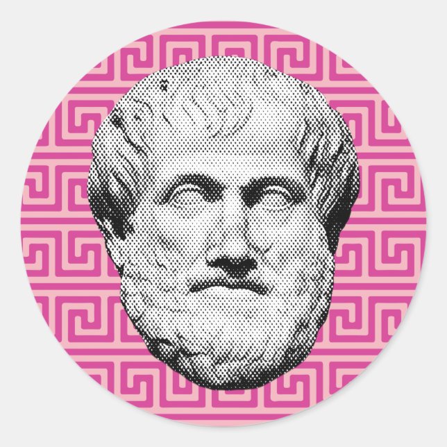 Sticker Rond Aristotle Greek Philosopher (Devant)