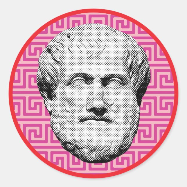 Sticker Rond Aristotle Greek Philosopher (Devant)